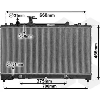 Chladič motoru Chladič, chlazení motoru VAN WEZEL 27002228