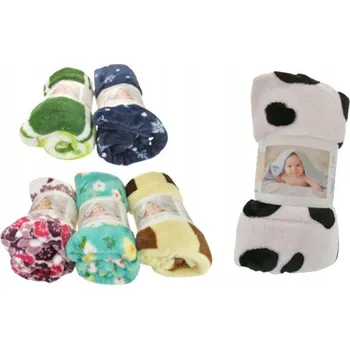 Dětská deka KOCYK Dětská fleecová deka pro miminko 70x100 cm - béžová