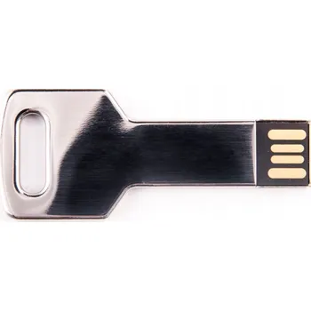 USB flash disk Flash disk MemoRabbit Kovový flash disk ve tvaru klíče (obdélníkový) s gravírováním 1 GB USB 2.0 stříbrný