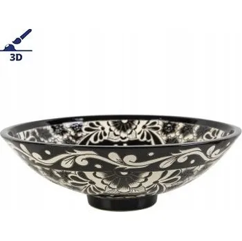 Umyvadlo Umyvadlo na desku kulaté Cerames Mexické umyvadlo 44 cm černé