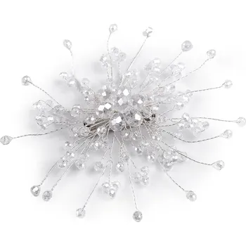 Brož Brož s broušenými kamínky - Crystal stříbrná