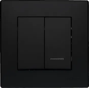 vypínač Dvojitý vypínač pod omítku Polmark černý ŁP-2LS.CZ