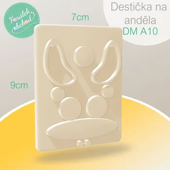 Destička (šablona) na výrobu drátěného anděla DM A10. Rozměr destičky 9x7cm. Materiál plast. Možnost stažení STL zdarma.