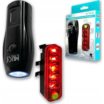 Cyklosvítilna SADA PŘEDNÍ A ZADNÍ LED SVĚTLO NA KOLO, NABÍJECÍ