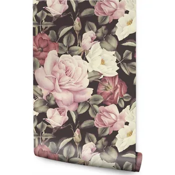 Fototapeta 10m TAPETA Barevné Růže - Akvarel Vintage