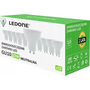 Žárovka 10x LED žárovka GU10 10W Neutrální bílá Premium - Energeticky úsporná LED sada
