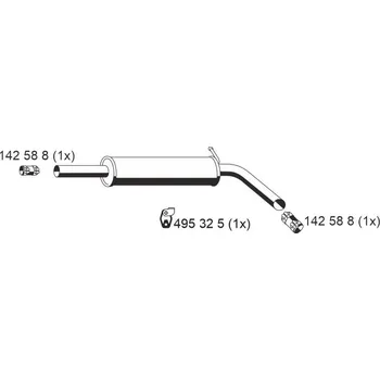 Tlumič výfuku Střední tlumič výfuku ERNST 645034