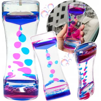 Hodiny PŘESÝPACÍ HODINY PRO DĚTI SENZORICKÉ PŘESÝPACÍ HODINY 30 SEKUND OLEJOVÉ PŘESÝPACÍ HODINY 2 BARVY