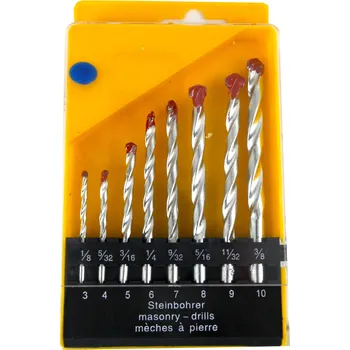 Vrták Vrtáky do betonu 3-10mm, sada 8 ks