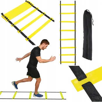 Žebřík Drabinka treningowa piłkarska 600 cm 12 příček s protiskluzovým povrchem