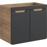 Závěsná skříňka pod umyvadlo Aruba 8204 70 cm dub craft zlatý/vesmírně šedá