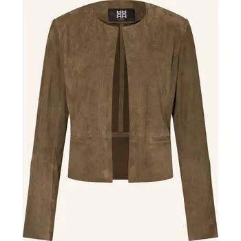 Dámský blejzr Riani Dámská Kožená Bunda, tmavě zelená, 42