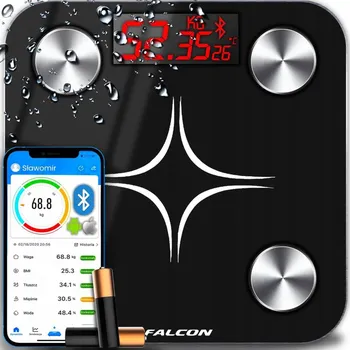 Osobní váha PRECIZNÍ ANALYTICKÁ KOUPELNOVÁ VÁHA SMART 180KG ELEKTRONICKÁ 25v1 IOS