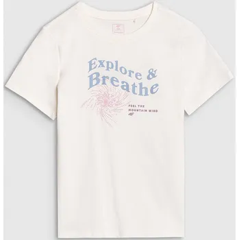 Chlapecké tričko Dětské triko 4F 4FJWSS25TTSHF1854 OFF WHITE 146