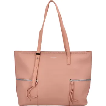 Kabelka Dámský stylový koženkový shopper Soffii, růžová