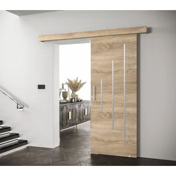 Interiérové dveře Relax-postele.cz Salwador Y 90 cm - dub Sonoma s tlumeným dojezdem Barva doplňků: stříbrná