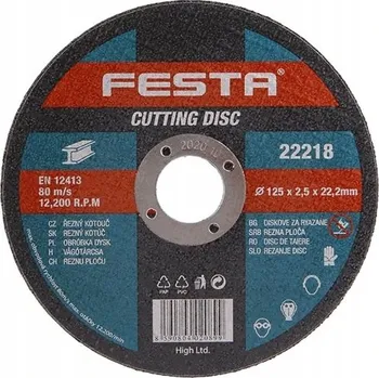 Řezný kotouč Řezací kotouč na kov Ø 125 x 2,5 x 22,2 mm, FESTA