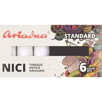 Nit sada nití Talia 6x bílé/černé