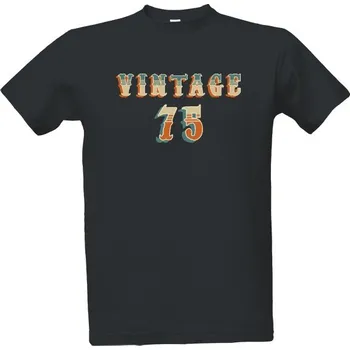 Tričko s potiskem Vintage rok 75 pánské