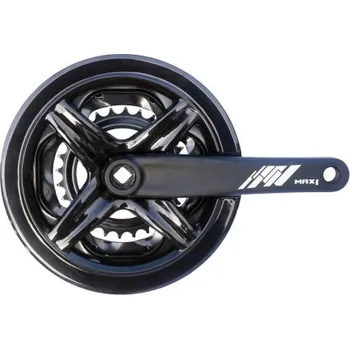 Klika na kolo Crossové kliky MAX1 48/38/28 (175mm) černé s KRYTEM - Černá matná, 42-34-24/175mm