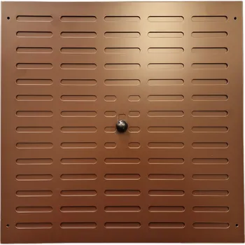 Větrací mřížka Větrací mřížka 400x400 mm hliníková HNĚDÁ uzavíratelná