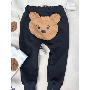 ANDY Boom Dětské tepláky baggy black little Bear na zadečku Velikost děti: 86
