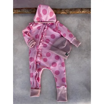 Dětský overall ANDY Boom Dětský teplákový overal bubble tea jahoda velikost: 74/80