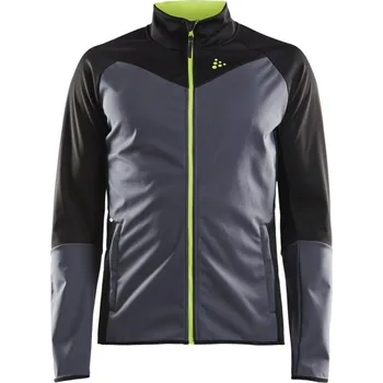 CRAFT GLIDE JACKET šedá/žlutá - M