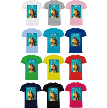 Chlapecké tričko Dětské bavlněné tričko Spirit divoký hřebec Barva: Zelená, Velikost: 98/104 - 3/4roky