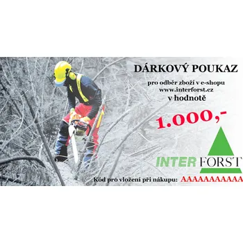 Dárkový potravinový koš Dárkový poukaz INTERFORST - 1.000,-Kč