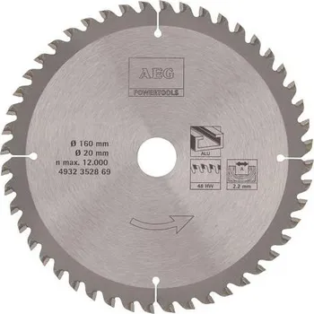 Řezný kotouč Kotouč AEG pro okružní pilu 165x20x2,8mm, 52 zubů