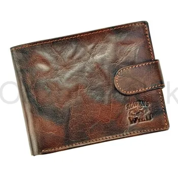 Peněženka Tmavěhnědá kožená peněženka Always Wild N992L-BC se štírem s upínkou