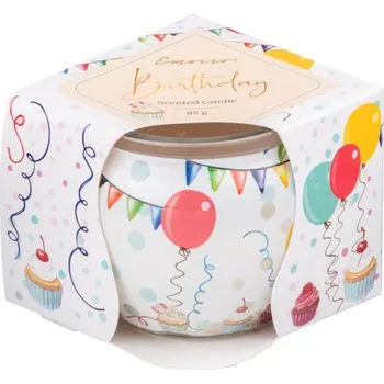 Svíčka Svíčka sklo 70x62mm vonná Birthday 959266