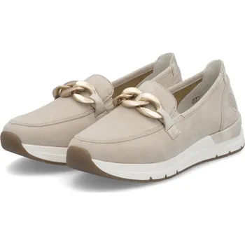 Dámské polobotky Dámské kožené polobotky 58944-60 Rieker béžová Barva: beige, Velikost: 38