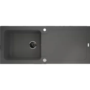 Nerezový dřez Carea Vestavný dřez Botia 1, 500 × 1180 × 185 mm, šedý, CAREAgranit 3512343100349