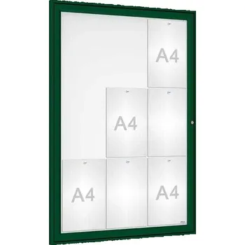 Informační tabulka Venkovní elegantní vitrína Tradition, 9 x A4, zelená + doprava zdarma