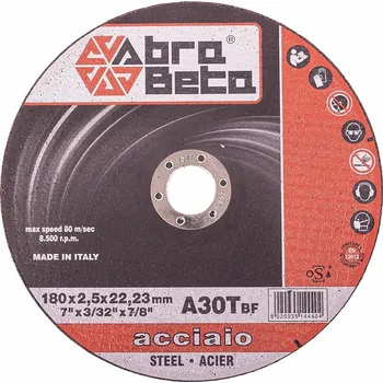 Řezný kotouč Abra Beta Kotouč řezný na ocel rovný, 180x2,5, Ř/R