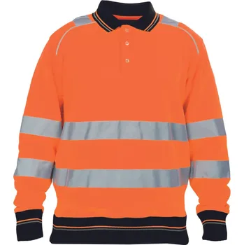 Pánská mikina Knoxfield Knoxfield Pánská HI-VIS polo mikina 03060071 oranžová XS