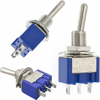 vypínač ROSFIX PŘEPÍNAČ PÁČKOVÝ HEBLÍK MTS-102 ON-ON 3A 250V 6A 150V