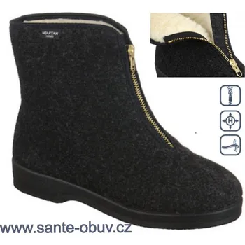 Dámská zdravotní obuv SANTÉ MJ/800 černá obuv s kožíškem, --- - 39