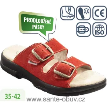 Dámská zdravotní obuv SANTÉ N/517/34P/38/CP ČERVENÁ zdravotní pracovní pantofel , červená - 40