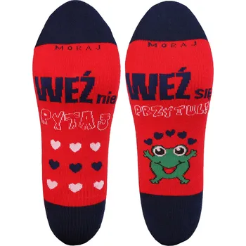 Dámské ponožky Dámské ponožky Moraj CSL200-904 Barva: Červená, Velikost: 35-38