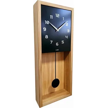 Hodiny KUBRi 0300B - Kyvadlové hodiny české výroby z masivního dubu s povrchem hedvábný polomat