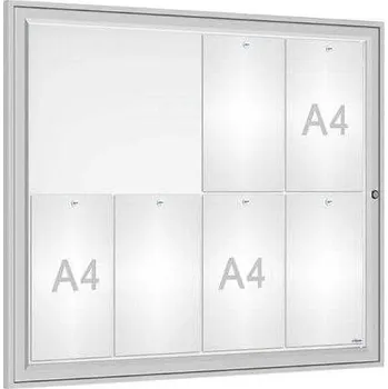 Informační tabulka Venkovní elegantní vitrína Tradition, 8 x A4, elox + doprava zdarma