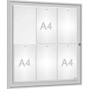 Informační tabulka Venkovní elegantní vitrína Tradition, 6 x A4, elox + doprava zdarma
