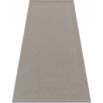 Koberec Koberec do obývacího pokoje JÍDELNA VLNA Zigzak SISAL plochý béžový 200 x 300 cm