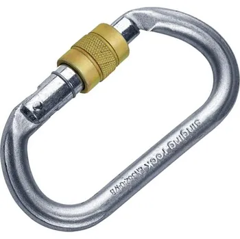 Jištění Ocelová šroubovací karabina, oválná 30 kN