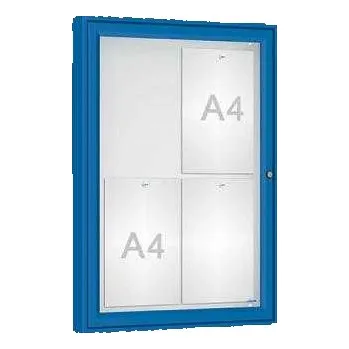 Informační tabulka Venkovní vitrína Classique, 4 x A4, plexi, modrá + doprava zdarma