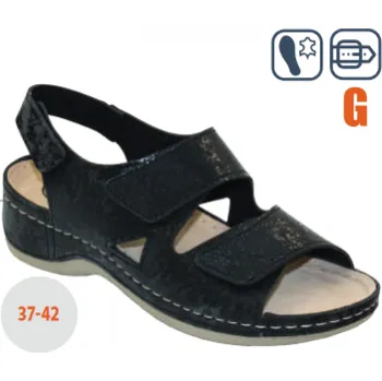 Dámská zdravotní obuv SANTÉ DS/433 ČERNÁ sandál vel.36-42, černá - 41