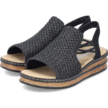 Dámské sandále Dámské sandály 62941-00 Rieker černá Barva: schwarz, Velikost: 37